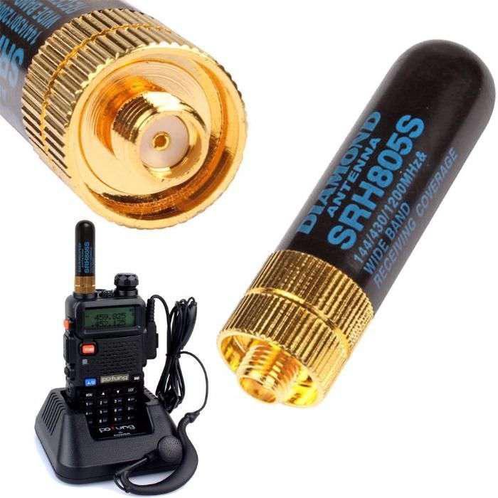 Міні Антена Diamond SRH805S SMA-F для Baofeng UV-5R UV-82