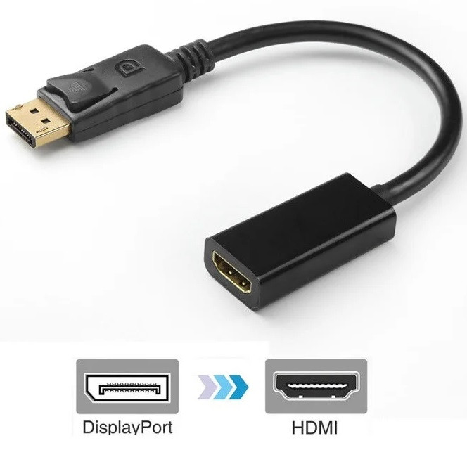 Кабель DisplayPort 1.2 к HDMI 1.4 Адаптер Переходник Дисплейпорт