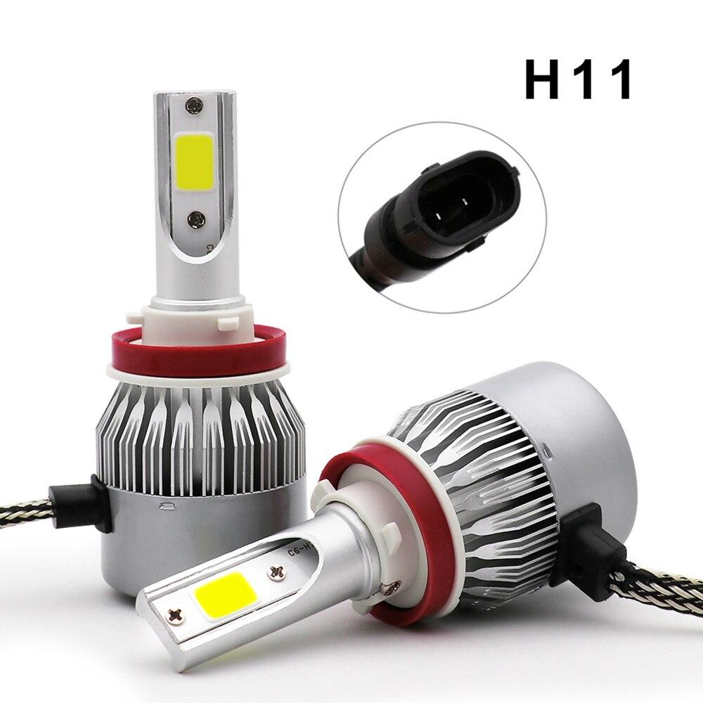 2 штуки Світлодіодні LED Лампи для Фар Автомобіля С6-H11 Turbo 6500К