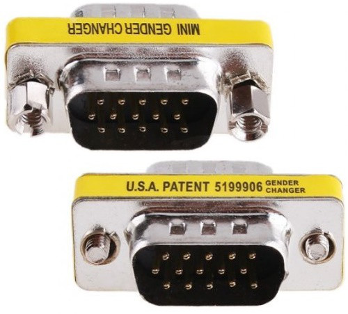 Перехідник VGA DB15 (SVGA) (тато-тато) 15 - контактний Адаптер