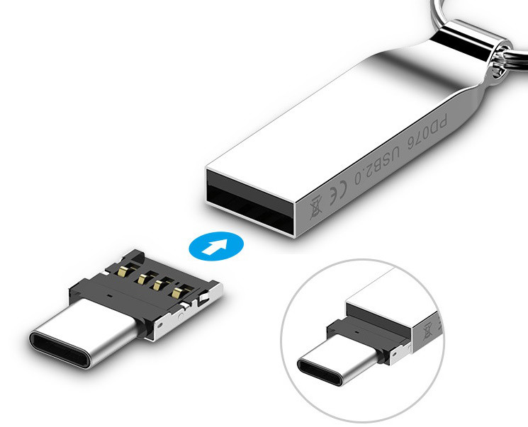 Перехідник USB3.0 Micro на Type-C OTG Адаптер