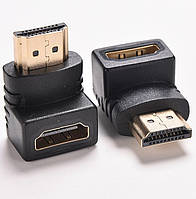 Переходник Адаптер HDMI "уголок" 90° Удлинитель Соединитель (папа-мама)