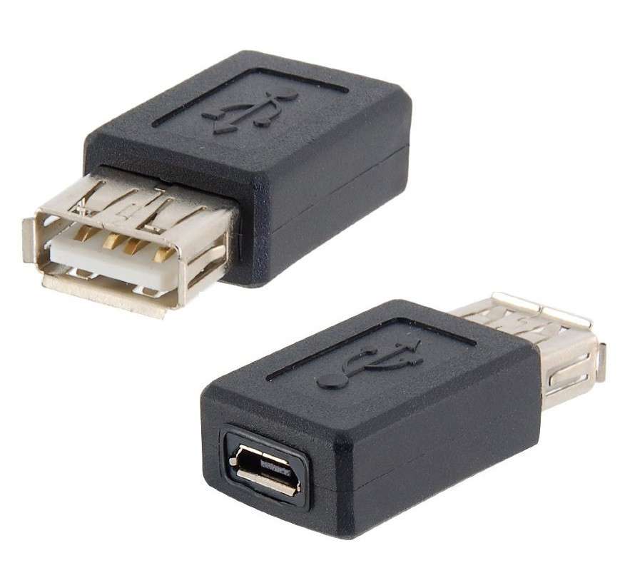 Адаптер-Перехідник USB2.0 (мама) на MicroUSB (мама)