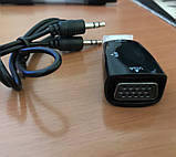 Конвертер Перехідник HDMI в VGA + Аудіо Адаптер Відео + Звук, фото 3
