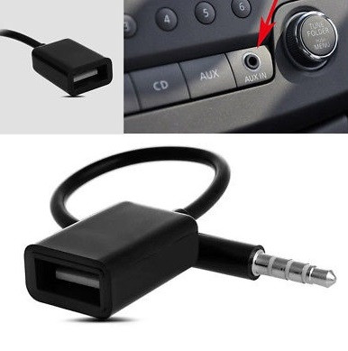 Перехідник AUX Аудіо 3.5 мм (тато) USB 2.0 (мама) Шнур Кабель