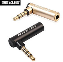 Перехідник REXLIS 90 градусів 3,5 мм 4pin Адаптер для Гарнітури Аудіо Штекер для Навушників Кутовий