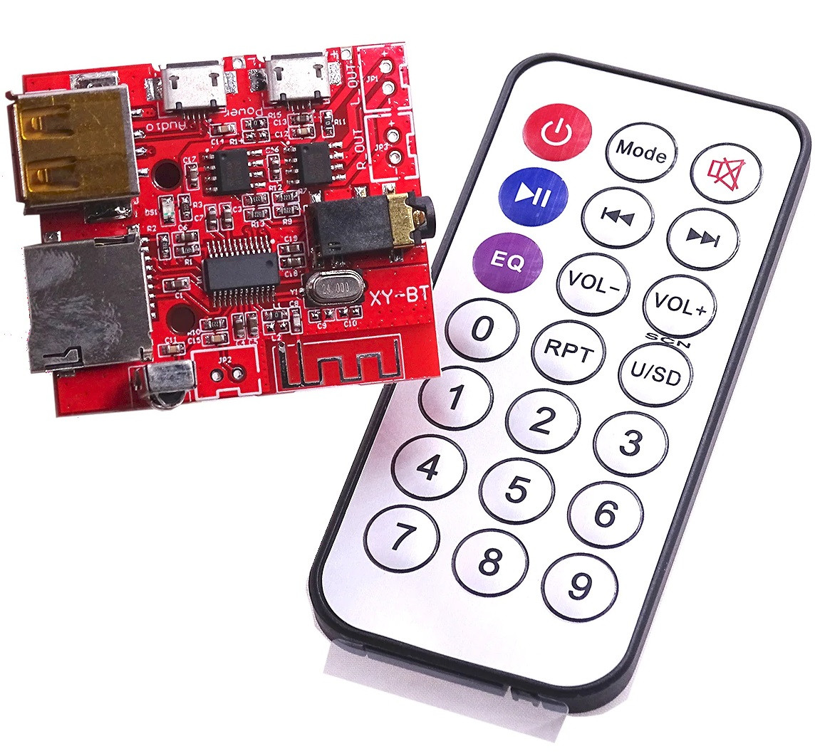 Модуль Bluetooth 4.1 3.7 V 5V Підсилювач 3W WAV APE FLAC MP3 USB SD Декодер Аудіо Приймач + Пульт