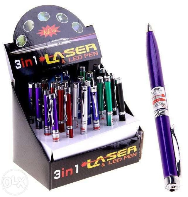 3 в 1 Ліхтарик - Лазер - Кулькова Ручка + 3 Батарейки