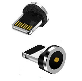 Конектор Magnetic iPhone Круглий Наконечник на Магнітний Кабель Зарядки Телефону поворот на 360 градусів