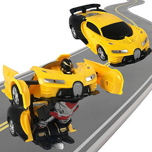 Машинка Трансформер Bugatti Car Robot Size 1:18 СИНЯ