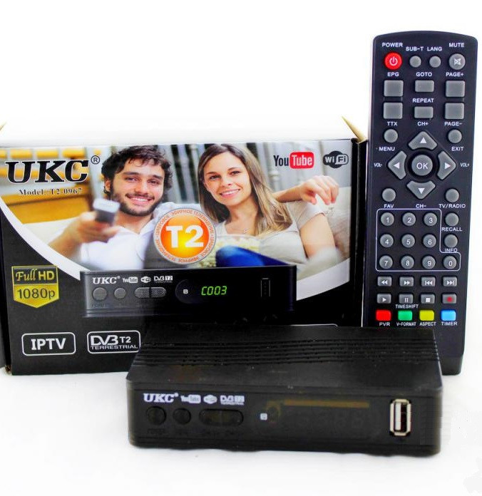 Цифровий Тюнер DVB-T2 0967 UKC з Підтримкою WI-FI Адаптера YouTube