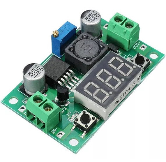 Регулятор Напруги LM2596 DC 4. 0 ~ 40 до 1. 3 - 37 з Дисплеєм Понижуючий Перетворювач
