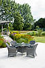 Плетені сірі крісла Monte Carlo для садових меблів, фото 2