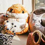 Плед Хом'як 3 в 1 м'яка іграшка подушка плед-подушка хом'ячок ковдра Хома Бежевий, фото 7