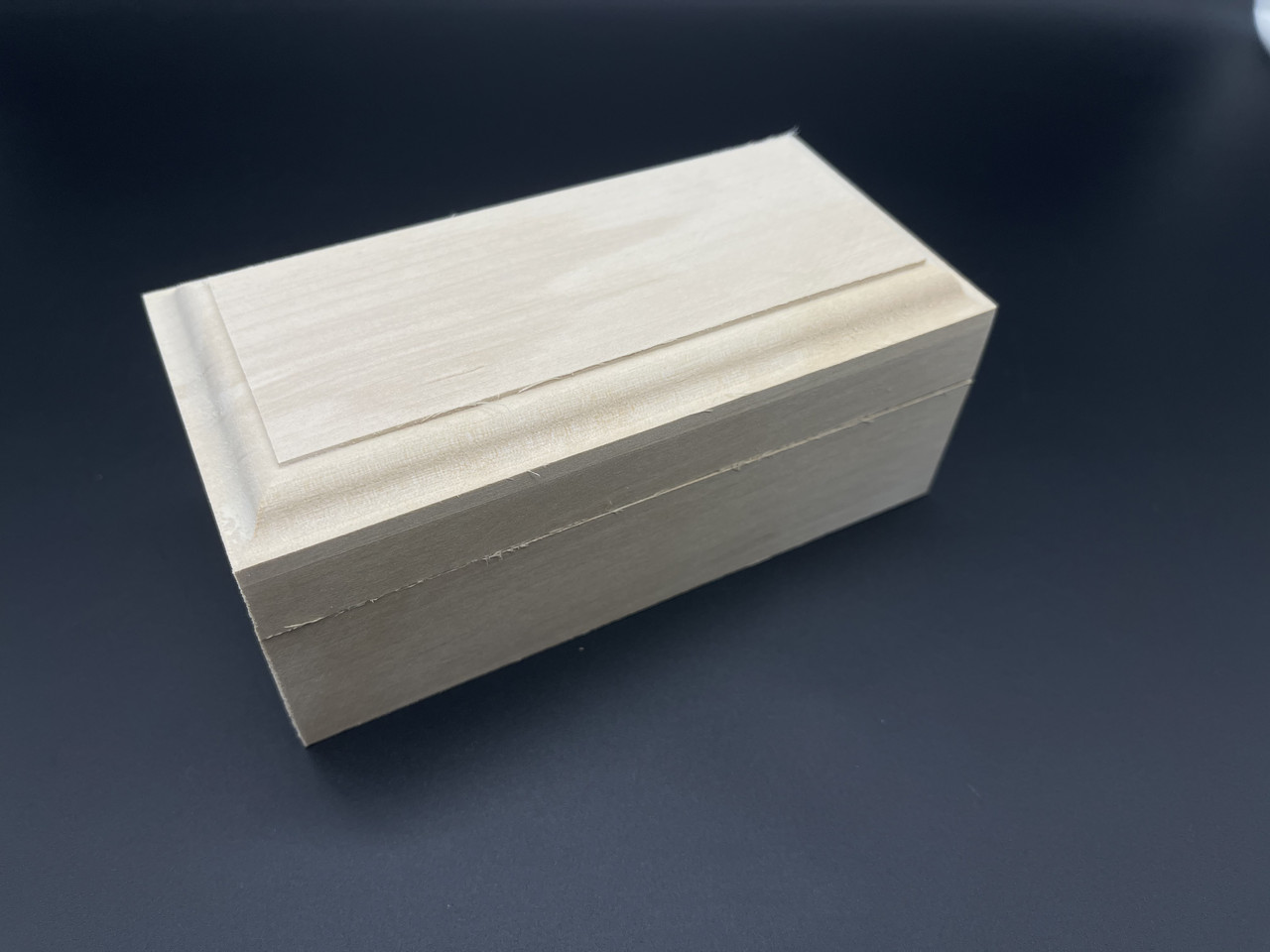 Скринька-заготовка з фаскою. Куфр. 8х16х7см. Без фурнітури., фото 1