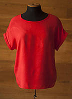 Червоний топ блузка з коротким рукавом жіночий atmosphere, розмір xs, s