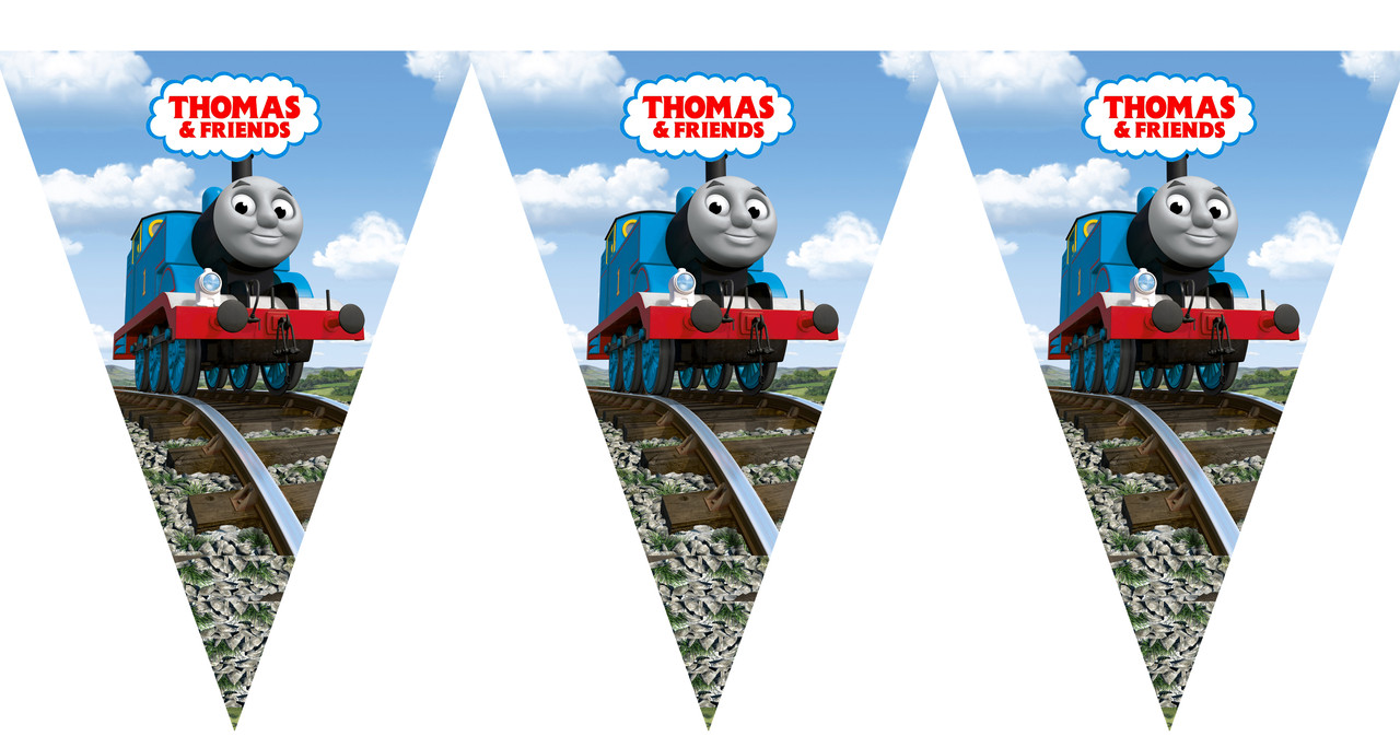 "Потяг Томас" - Вимпел Трикутники, 10 прапорців., фото 1