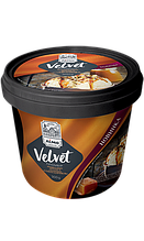 Пломбір «Velvet» зі смаком арахісу з наповнювачем «солена карамель» 300г