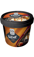 Пломбір «Velvet» зі смаком арахісу з наповнювачем «солена карамель» 300г