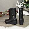 Черевики жіночі на товстій підошві, натуральна шкіра, фото 2