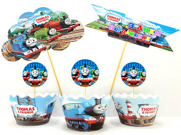 "Потяг Томас" - Набір Топперов, Укр