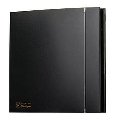 Вентилятор витяжний  з гігрометром та таймером Silent - 100 CZ Black Design 4С у кухню ванну
