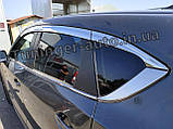 Дефлектори вікон хромовані (вітровики) Mazda CX 5 2017- (Autoclover D995), фото 8