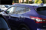 Вітровики, дефлектори вікон Nissan Qashqai 2014-2022 6шт. (Auto clover/Корея), фото 5