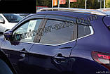 Вітровики, дефлектори вікон Nissan Qashqai 2014-2022 6шт. (Auto clover/Корея), фото 7