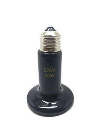 Інфрачервона лампа керамічна (випромінювач) в інкубатор для обігріву 50W / 220-240V