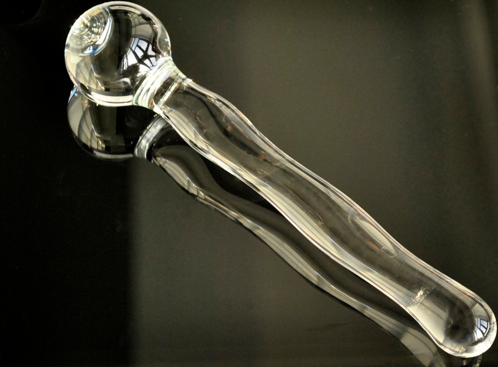 Фалос скляний вигнутий Супер шоп, фото 1