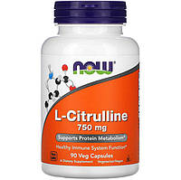 L-цитруллин NOW Foods "L-Citrulline" 750 мг (90 капсул)