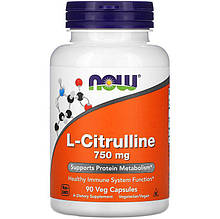 L-цитрулін NOW Foods "L-Citrulline" 750 мг (90 капсул)