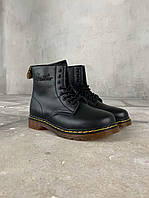 Зимние Мужские Ботинки Dr. Martens 1460 Black, Мужские Мартинсы Черные с Мехом