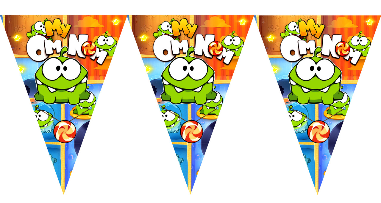 "Ам Ням" - Вимпел Трикутники, 10 прапорців., фото 1