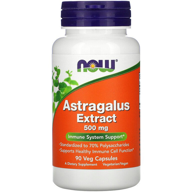 Екстракт астрагала NOW Foods "Astragalus Extract" для зміцнення імунітету, 500 мг (90 капсул)