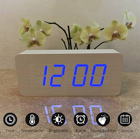 Годинник електронний настільний в дерев'яному корпусі VST-865 (колір уточнюйте)