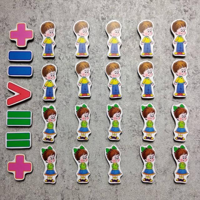 Набір навчальних магнітів Рахунок Хлопчики і дівчатка Набір навчальних магнітів Рахунок Хлопчики і дівчатка