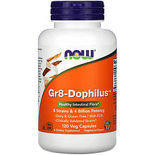 Комплекс пробіотиків NOW Foods "Gr8-Dophilus" (120 капсул)