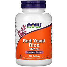 Червоний ферментований рис NOW Foods "Red Yeast Rice" 1200 мг (120 таблеток)