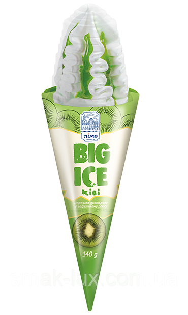 Ріжок «BIG ICE» зі смаком ківі 140г 16шт