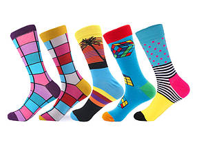 Набір яскравих високих шкарпеток Friendly Socks Fusion (5 пар)