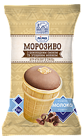 Морозиво з шоколадним смаком та згущеним молоком у вафельному стаканчику 65г 40шт