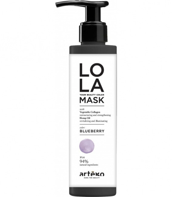 LOLA Your beauty color mask BLUEBERRY 200мл пом'якшення жовтого від-ку, на натур або сивому волоссі