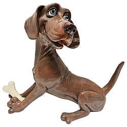 Фигурка-статуэтка коллекционная с керамики, Англия, собачка «Весли» h-19 см