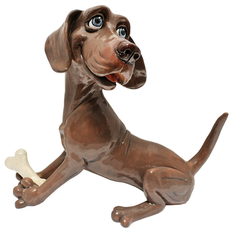 Фигурка-статуэтка коллекционная с керамики, Англия, собачка «Весли» h-19 см - фото 1 - id-p50862245