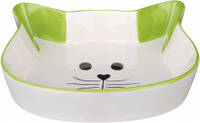24494 Миска Trixie Тріксі керамічна для кішки Cat face 0,25 л