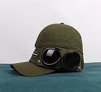 Кепка Бейсболка Hande Made (C.P. Company) с маской Солнцезащитные очки Хаки 2, Унисекс WUKE One size