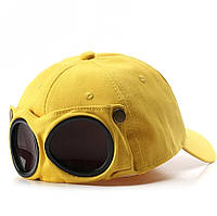 Кепка Бейсболка Hande Made (C.P. Company) с маской Солнцезащитные очки Желтая, Унисекс WUKE One size
