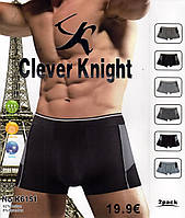 Трусы мужские боксеры хлопок Clever Knight, размеры XL-4XL, 6151